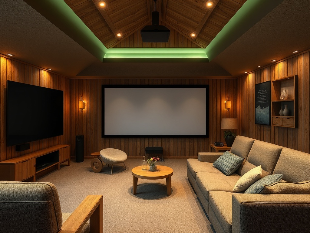 StroitNadzor.ru | Домашний кинотеатр в доме из клееного бруса